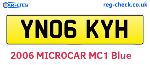 YN06KYH are the vehicle registration plates.