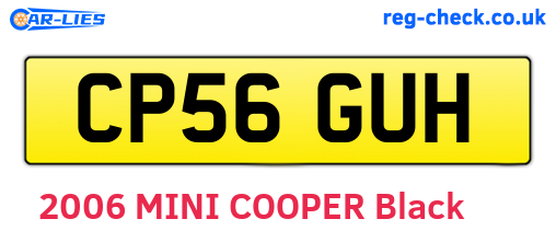 CP56GUH are the vehicle registration plates.