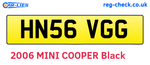 HN56VGG are the vehicle registration plates.