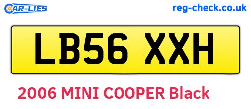LB56XXH are the vehicle registration plates.