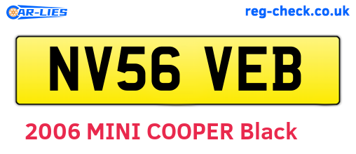 NV56VEB are the vehicle registration plates.