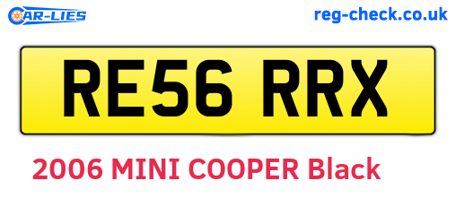RE56RRX are the vehicle registration plates.