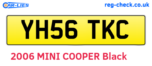YH56TKC are the vehicle registration plates.