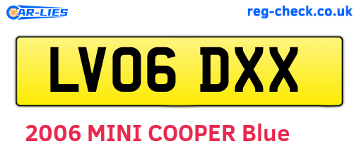 LV06DXX are the vehicle registration plates.