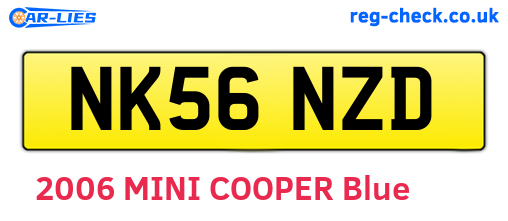 NK56NZD are the vehicle registration plates.