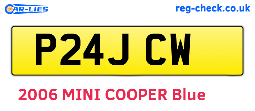 P24JCW are the vehicle registration plates.