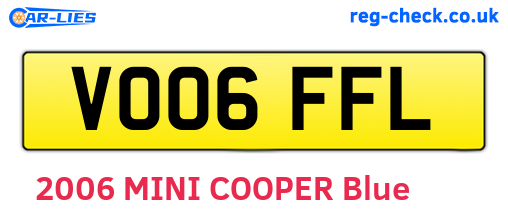 VO06FFL are the vehicle registration plates.