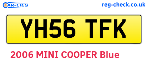 YH56TFK are the vehicle registration plates.