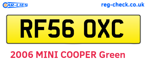 RF56OXC are the vehicle registration plates.