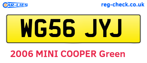 WG56JYJ are the vehicle registration plates.