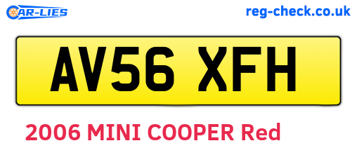 AV56XFH are the vehicle registration plates.