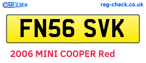 FN56SVK are the vehicle registration plates.