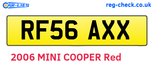 RF56AXX are the vehicle registration plates.