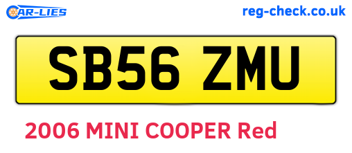 SB56ZMU are the vehicle registration plates.