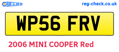 WP56FRV are the vehicle registration plates.