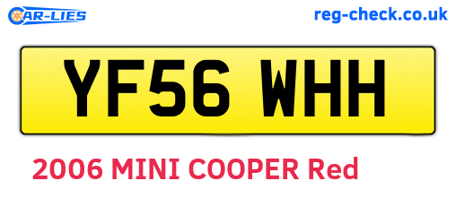 YF56WHH are the vehicle registration plates.