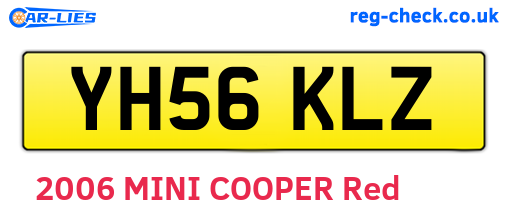 YH56KLZ are the vehicle registration plates.