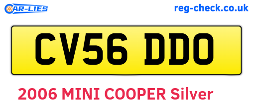 CV56DDO are the vehicle registration plates.