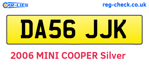 DA56JJK are the vehicle registration plates.