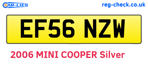 EF56NZW are the vehicle registration plates.