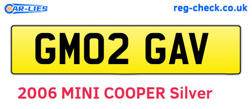 GM02GAV are the vehicle registration plates.