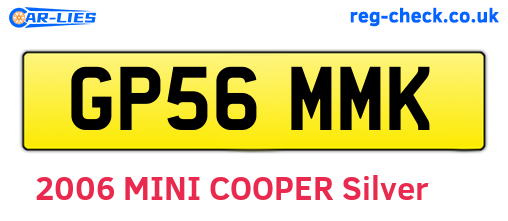 GP56MMK are the vehicle registration plates.