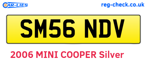 SM56NDV are the vehicle registration plates.