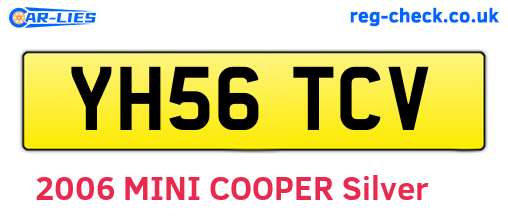 YH56TCV are the vehicle registration plates.