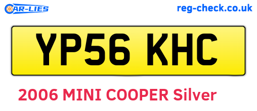 YP56KHC are the vehicle registration plates.
