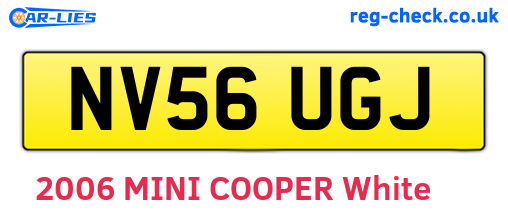 NV56UGJ are the vehicle registration plates.