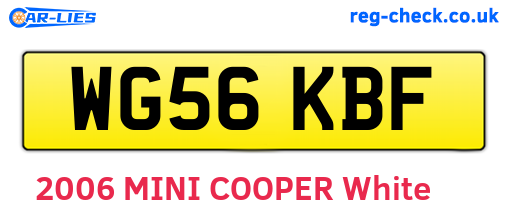 WG56KBF are the vehicle registration plates.