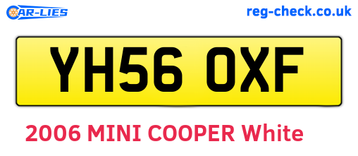 YH56OXF are the vehicle registration plates.