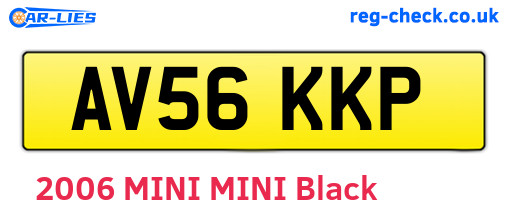 AV56KKP are the vehicle registration plates.