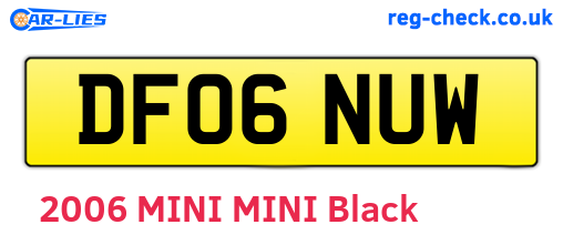 DF06NUW are the vehicle registration plates.
