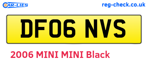 DF06NVS are the vehicle registration plates.