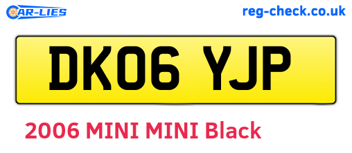 DK06YJP are the vehicle registration plates.