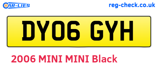 DY06GYH are the vehicle registration plates.