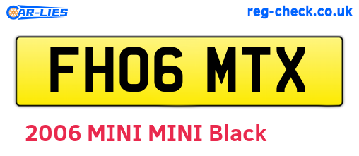 FH06MTX are the vehicle registration plates.