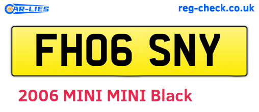 FH06SNY are the vehicle registration plates.
