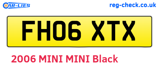 FH06XTX are the vehicle registration plates.