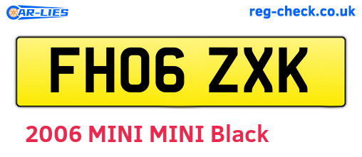 FH06ZXK are the vehicle registration plates.