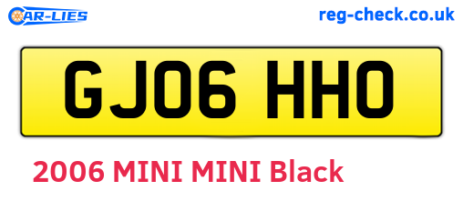 GJ06HHO are the vehicle registration plates.