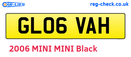 GL06VAH are the vehicle registration plates.