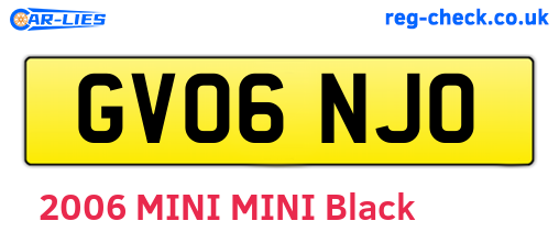 GV06NJO are the vehicle registration plates.