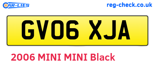 GV06XJA are the vehicle registration plates.