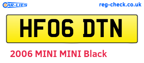 HF06DTN are the vehicle registration plates.