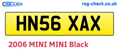HN56XAX are the vehicle registration plates.