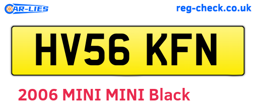 HV56KFN are the vehicle registration plates.