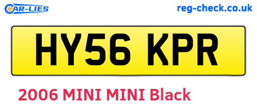 HY56KPR are the vehicle registration plates.