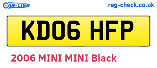 KD06HFP are the vehicle registration plates.